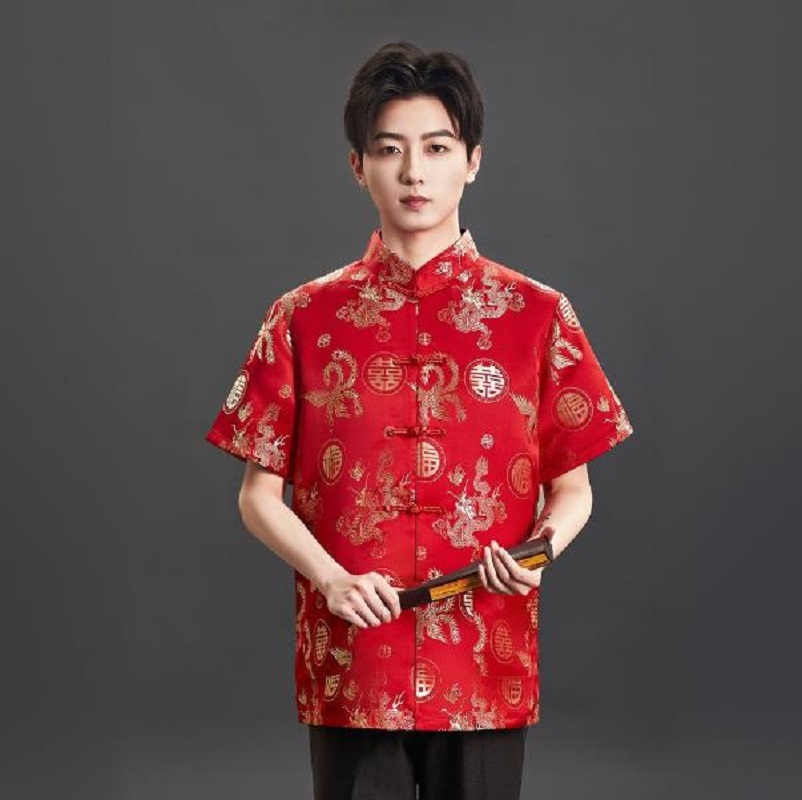 Mens Satin Silk Dress Shirt - تي شيرت رجالي جديد بتصميم صيني