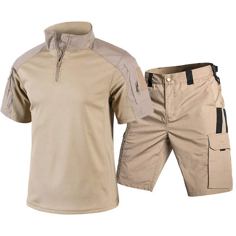 Tactical Military Shirt Cargo - طقم تي شيرت تكتيكي قصير الأكمام