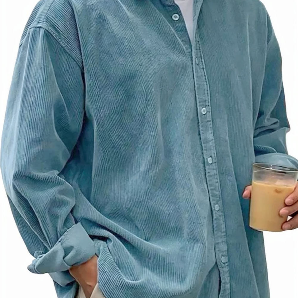 قمصان رجالية من قماش الكوردروي - مراجعة Corduroy Button Up Shirt Men وسعره