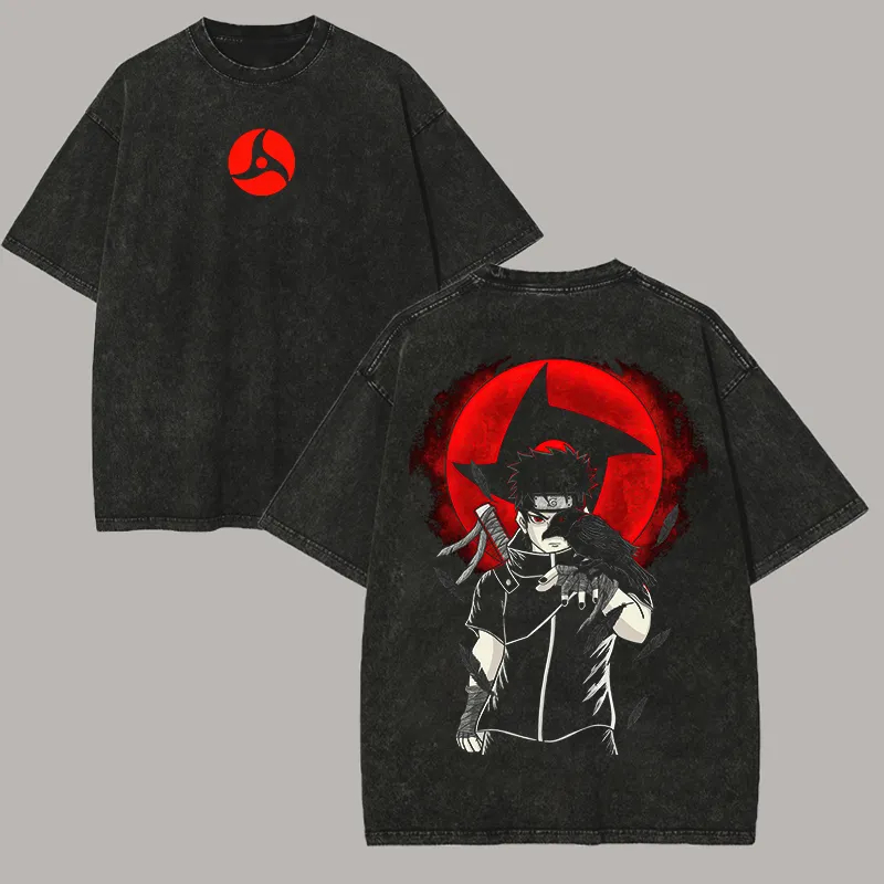 تي شيرت ناروتو شيسوي أوتشيها،  - مراجعة Acid Wash Vintage Graphic T Shirt وسعره