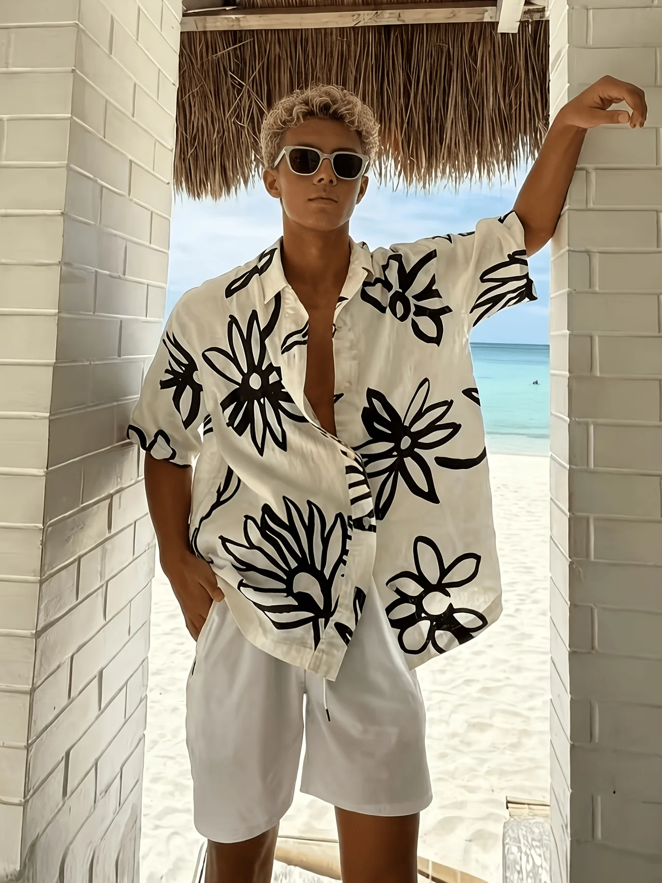 قميص هاواي رجالي كبير الحجم بن - مراجعة Vintage Hawaiian Floral Shirt وسعره