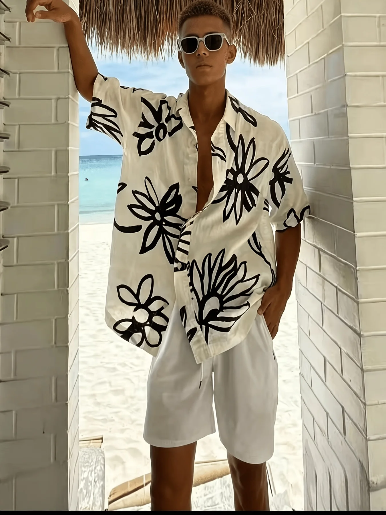 قميص هاواي رجالي كبير الحجم بن - مراجعة Vintage Hawaiian Floral Shirt وسعره