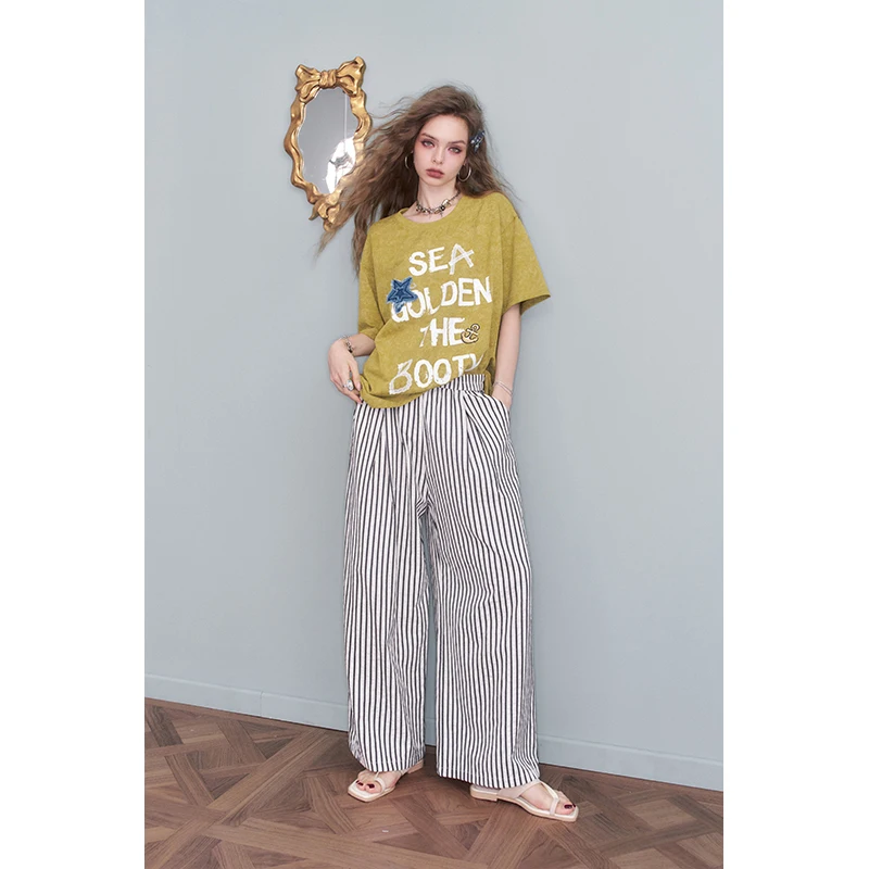 تي شيرت ELFSACK بتصميم جرافيك  - مراجعة Acid Wash Vintage Graphic T Shirt وسعره