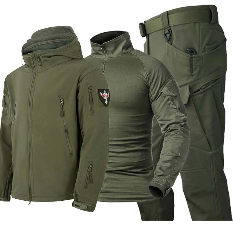 طقم تكتيكي رجالي مكون من 3 قطع - مراجعة Tactical Military Shirt Cargo وسعره