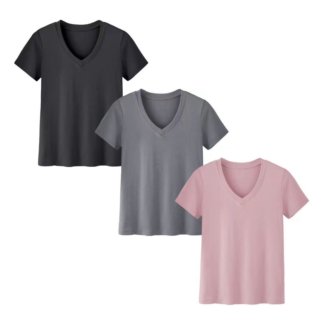 طقم بأكمام قصيرة وياقة دائرية  - مراجعة T-Shirts وسعره