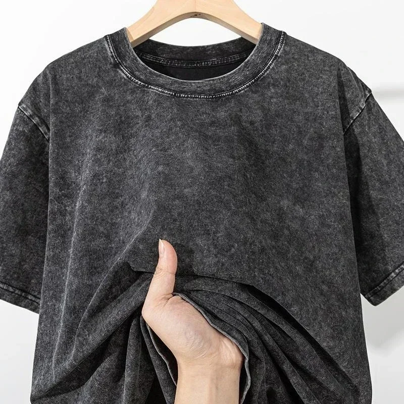 تي شيرت رجالي ونسائي بتصميم كل - مراجعة Acid Wash Vintage Graphic T Shirt وسعره