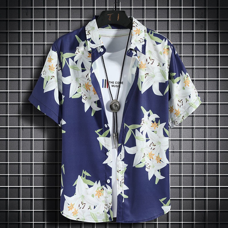 قمصان شاطئ هاواي قمصان رجالية  - مراجعة Vintage Hawaiian Floral Shirt وسعره