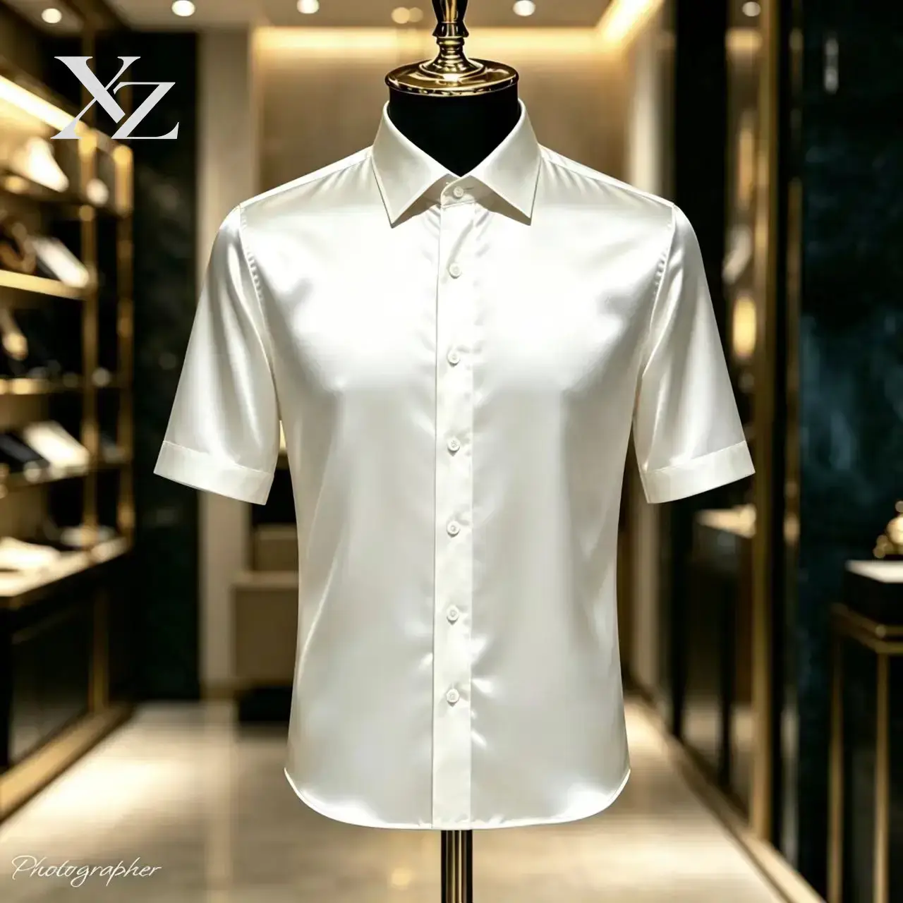 قميص رجالي فاخر من الساتان بلو - مراجعة Mens Satin Silk Dress Shirt وسعره