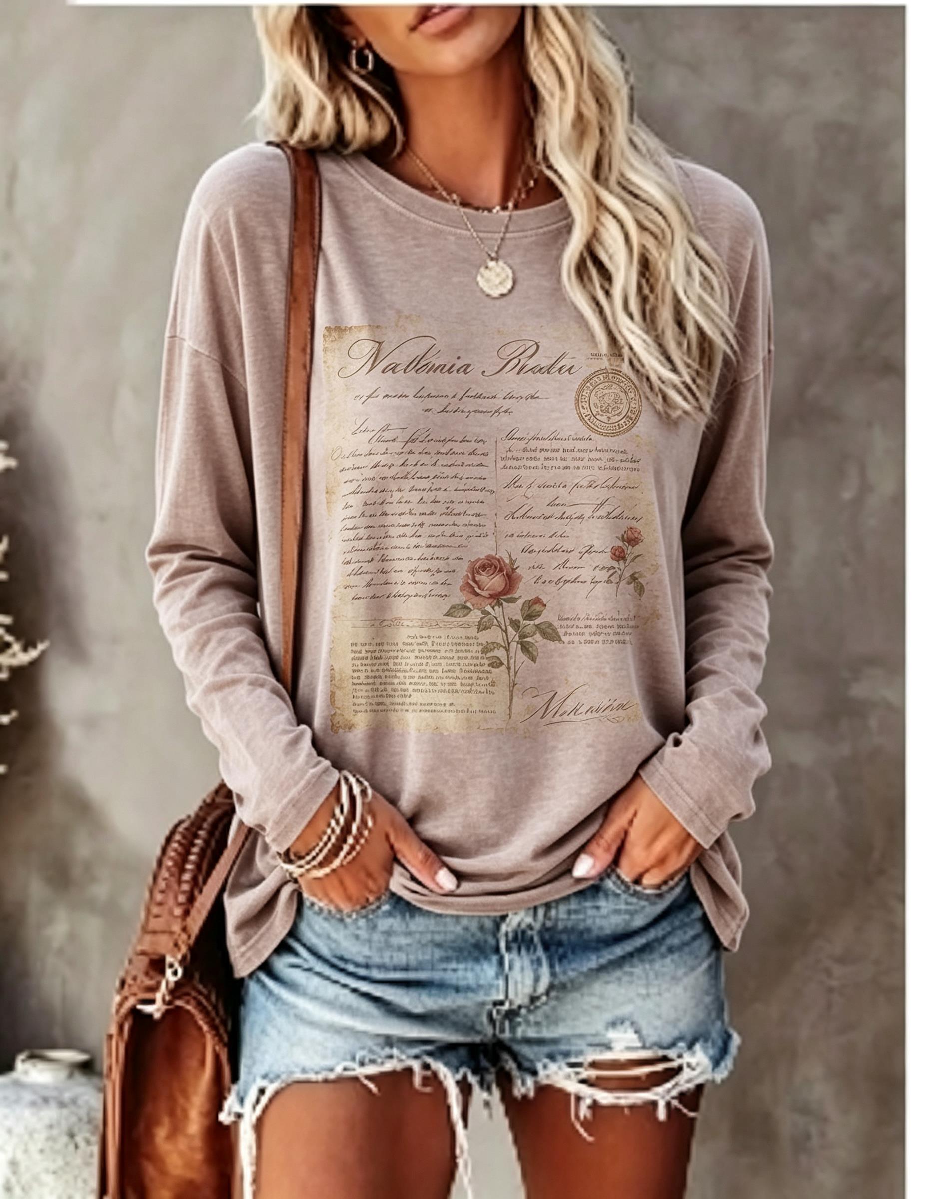 تي شيرت نسائي بأكمام طويلة، بت - مراجعة Shirts وسعره